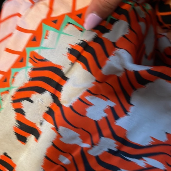 Temperley London Orange Multicolor Abstract Cutout Odyssey Wide Leg Jumpsuit 8 - Picture 12 of 12